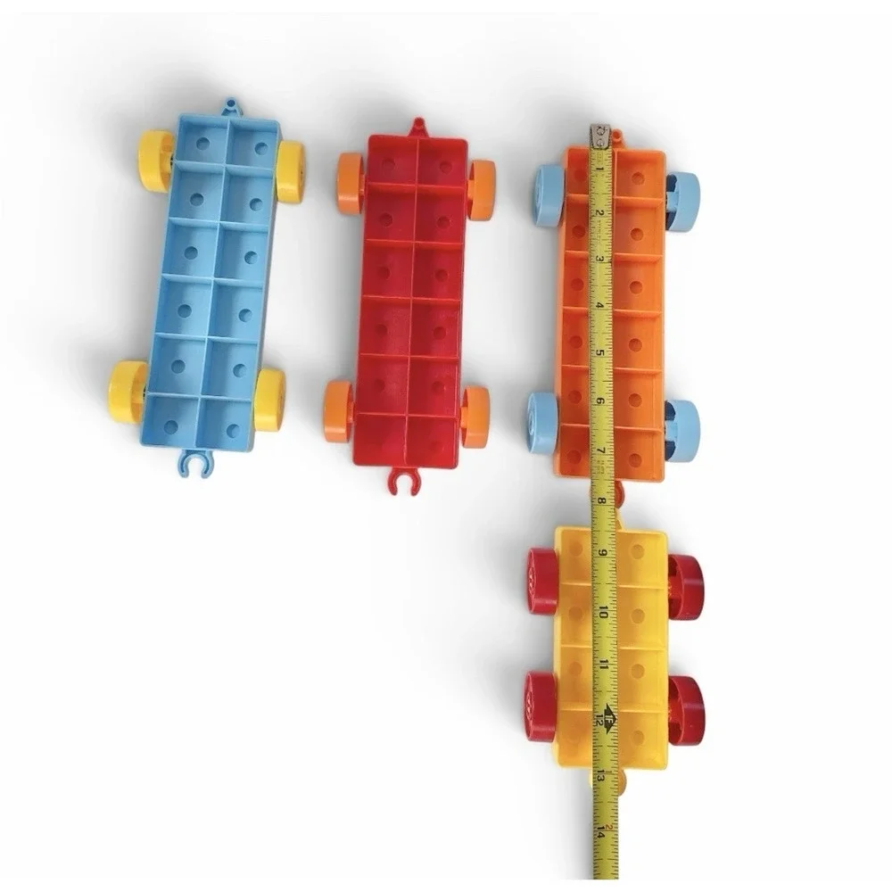 Lego Duplo Lot Cars Train Base Vehicle Toy Parts 4 Pieces Mixed Colors Lot BB